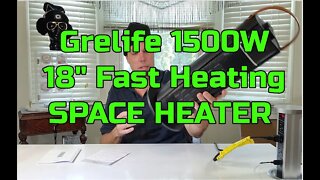 Lightweight 18 inch 1500 Watt Space Heater by Grelife