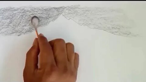 Pencil drawing landscape scenery