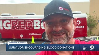 Coronavirus survivor encouraging others to donate blood today