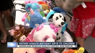 Two sisters donate their birthday gifts to kids in need