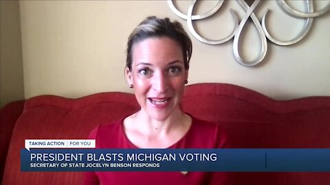 Michigan Secretary of State Jocelyn Benson speaks on false voter fraud allegations