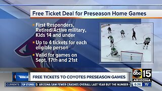 Free tickets to coyotes preseason games