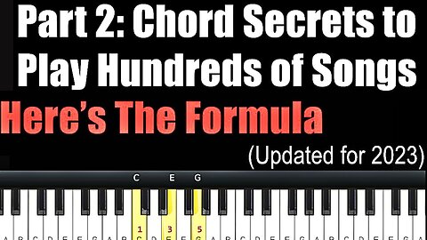 Part 2: Chord Secrets | for learning beginning piano fast to play | #1 Beginning Training