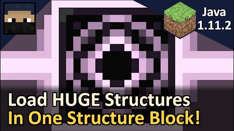 How to Load HUGE Structures In One Structure Block! Minecraft Java 1.11.2! Tyruswoo Minecraft