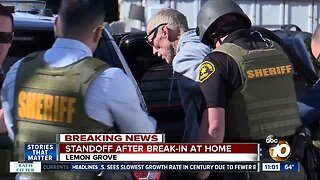 Man arrested after break-in, standoff at Lemon Grove home