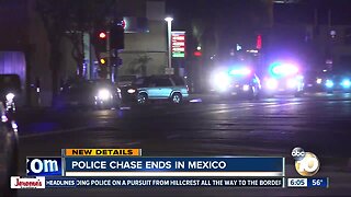 San Diego police chase ends with arrests in Mexico