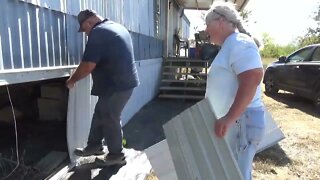 Reinforcing and Reinstalling the Skirting on Our $2500 Mobile Home