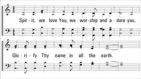 HYMN - Glorify Thy Name (with sheet music) congregational hymn singing @ church