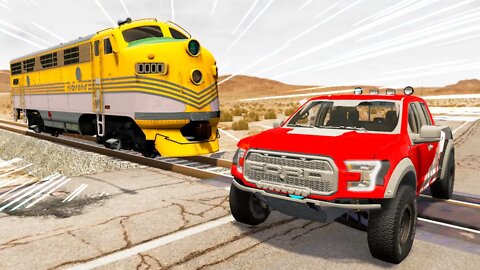 Train VS Ford Raptor – BeamNG Drive