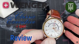 Wenger Classic Executive GMT [Swiss Army] Watch - Review & Unboxing (79306C / Ronda 515H)