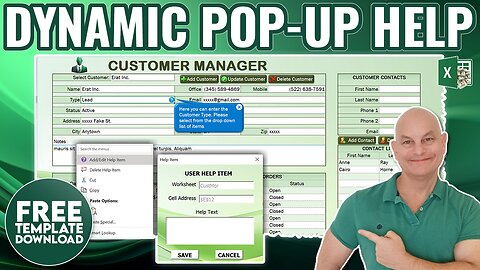 How To Add Help Pop-Ups To Any Excel Workbook With This New System + FREE TEMPLATE