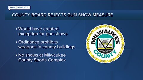 Milwaukee County Board rejects proposal allowing gun shows at County Sports Complex