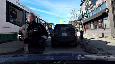 Man records his own car getting a (well deserved) parking ticket