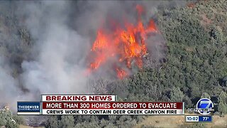 Crews battling wildfire near Deer Creek Canyon Park in Jefferson County