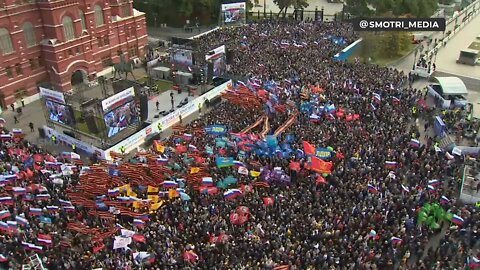 Rally in support of referendums in LPR, DPR, Zaporozhye and Kherson regions in Moscow