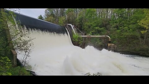The 1913 Gorge Waterfall (First Energy Dam) in Cuyahoga Falls - 5.6.2023