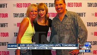 Jury selection in Taylor Swift trial to continue Tuesday morning