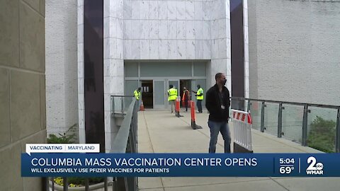 Mass vaccination site opening at Columbia Mall