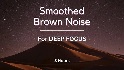 Best Brown Noise To Perfect Focus & Study | 8 Hours | Black Screen