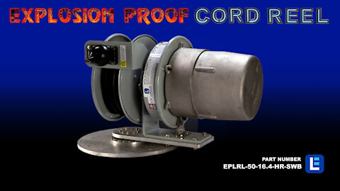 Explosion Proof Cord Reel - Class I, II, III - 50' 16/4 SOOW Cable - Swivel Base
