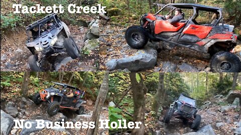 Tackett Creek “No Businesses Holler”. YXZ/Maverick Sport/RZR’s.