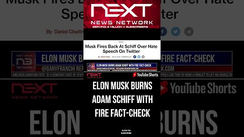 Elon Musk BURNS Adam Schiff With FIRE FACT-CHECK #shorts