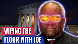WATCH CLARENCE THOMAS WIPE THE FLOOR WITH LOW IQ JOE BIDEN - THIS IS GOLD!