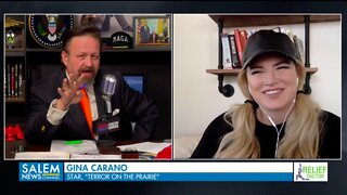 Gina Carano is not backing down. Gina Carano with Sebastian Gorka on AMERICA First