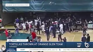 Tortillas thrown at Orange Glen HS players and fans