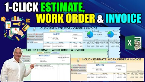 How To Create A 1 Click Estimate, Work Order & Invoice Application In Excel Today [+ FREE DOWNLOAD]