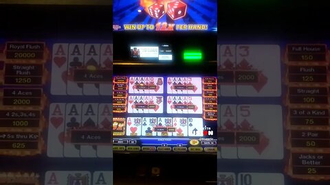 #fourofakind #fouraces 5 hands 5x's pay #Hollywood Casino St.Louis 1-8-23