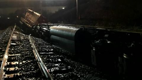 Official: Washout may have caused freight train derailment