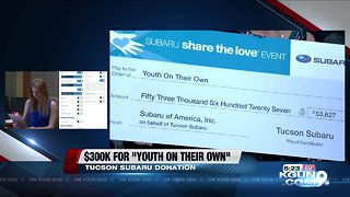 Tucson Subaru makes donation Youth On Their Own