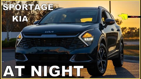 AT NIGHT: 2023 Kia Sportage Hybrid EX AWD - Interior & Exterior Lighting Overview