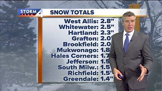 Friday brought nearly 3 inches to parts of SE Wisconsin