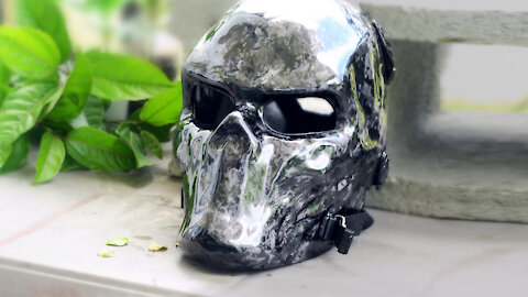 Forged Carbon Fiber Skull Full Face Mask Skinning