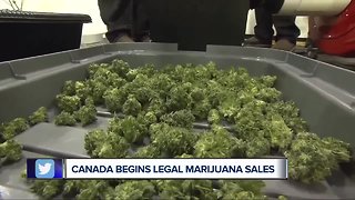 Canada begins legal marijuana sales