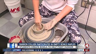 High School students participate in Empty Bowls Naples to fight hunger