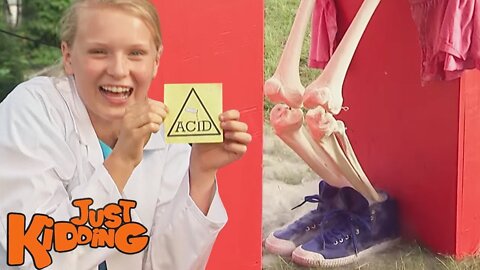 Girl Spills Acid on Her Legs