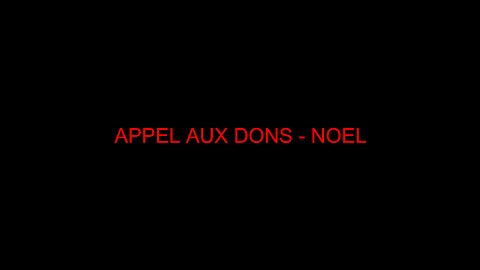 APPEL AUX DONS - NOEL