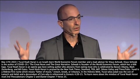 Yuval Noah Harari | "Imagine the Politician You Most Fear In the World. What Would That Politician Do w/ the Technology & Tools That I AM DEVELOPING RIGHT NOW?" (May 17th 2023)