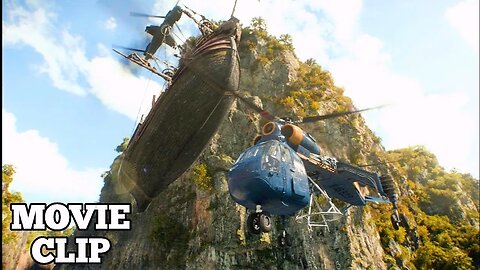 "Flying Ship Fight Scene" [HD] from Uncharted - Best Action Adventure Movie
