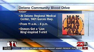 Delano Community holding Hakunamatata blood drive