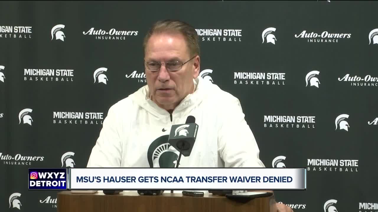 Michigan State's Hauser gets NCAA transfer waiver denied