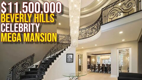 iNside $11,500,000 Celebrity Beverly Hills Mega Mansion