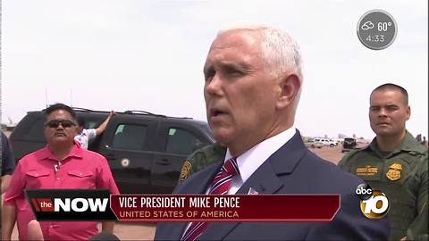 Vice President tours border wall