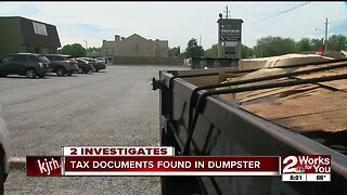 Tax documents found in dumpster