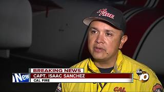 Firefighters stop forward rate of spread of Pasqual Fire