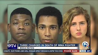 Teen girl, 2 men charged in MMA fighter's homicide