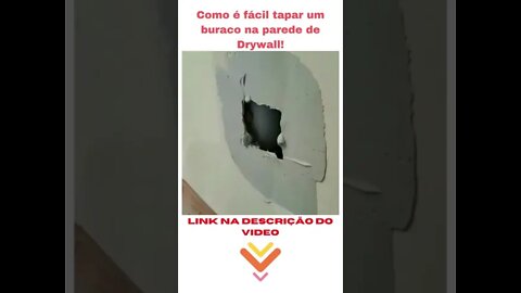 Como é fácil tapar um buraco na parede de Drywall!#shorts